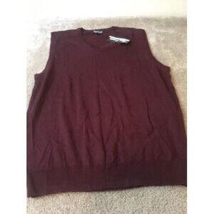 Blue Ocean Men's Sweater Vest Size XL Burgundy